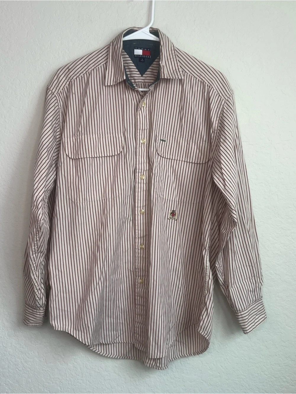 Dark Academia Vintage Striped Utility Button Up Shirt Preppy Academia